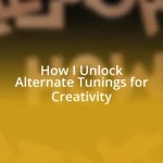 How I Unlock Alternate Tunings for Creativity