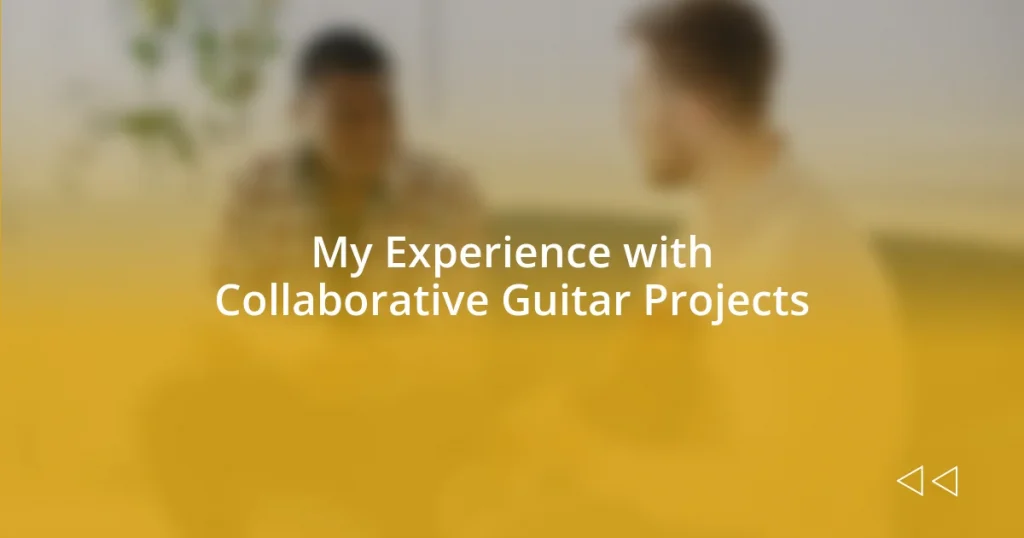 My Experience with Collaborative Guitar Projects