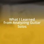 What I Learned from Analyzing Guitar Solos