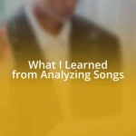 What I Learned from Analyzing Songs